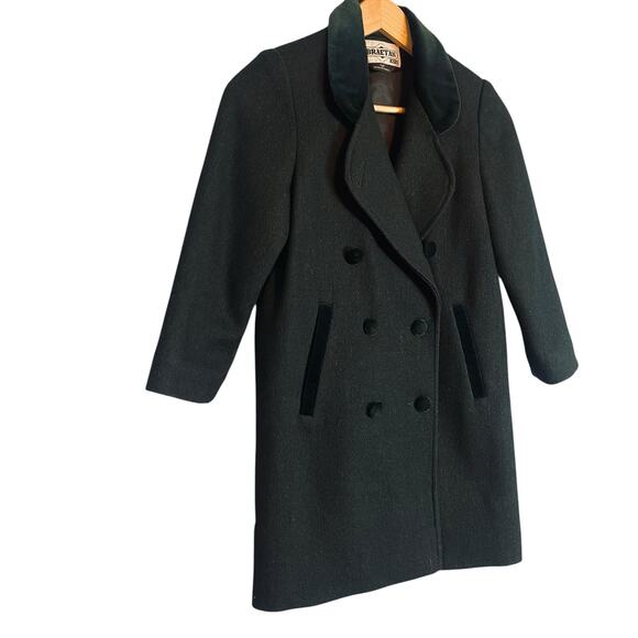 Vintage Braetan Kids Girls Double Breasted Dress Coat Green Size 7 - Picture 2 of 6